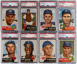 1953 Topps PSA EX 5 or EX+ 5.5 Graded Starter Set (98) with (13) High Numbers