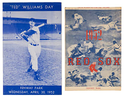 April 30, 1952 Ted Williams Day Program - Williams Game-Winning Home Run in Last At-Bat Before Korean War ServiceService