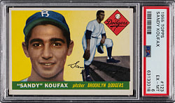 1955 Topps #123 Sandy Koufax Rookie PSA EX-MT 6