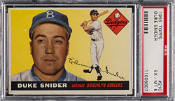 1955 Topps #210 Duke Snider PSA EX-MT 6