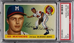 1955 Topps #155 Eddie Mathews PSA NM 7