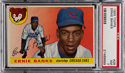 1955 Topps #28 Ernie Banks PSA NM 7