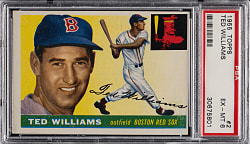 1955 Topps #2 Ted Williams PSA EX-MT 6