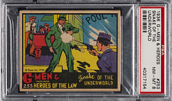 1936 R60 Gum Inc. G-Men & Heroes of the Law #253 "Snake of the Underworld" PSA NM-MT 8 - Highest Graded!