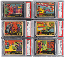 1936 R60 Gum Inc. G-Men & Heroes of the Law Near Complete Set (155/168) with (75) PSA Graded Including Several Tougher Series