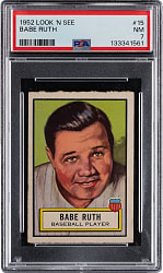 1952 Topps Look 'N See #15 Babe Ruth PSA NM 7