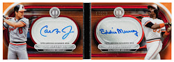 2024 Topps Tribute Tandems Autographed Booklet Cal Ripken Jr./Eddie Murray Red Parallel #4/10