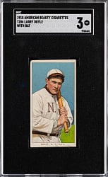 1909-1911 T206 White Border Larry Doyle with Bat SGC VG 3 - American Beauty 350 Subjects Back