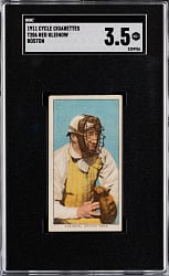 1909-1911 T206 White Border Red Kleinow Boston SGC VG+ 3.5 - Cycle 460 Subjects Back