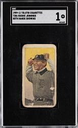 1909-1911 T206 White Border Hughie Jennings Both Hands Showing SGC POOR 1 - Tolstoi Back