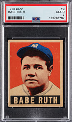 1948 Leaf #3 Babe Ruth PSA GOOD 2 - Attractive!