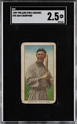 1909 E95 Philadelphia Caramel Sam Crawford SGC GOOD+ 2.5