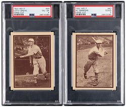 1931 W517 Philadelphia Athletics Hall of Fame PSA Graded Pair with #39 Lefty Grove & #40 Al Simmons