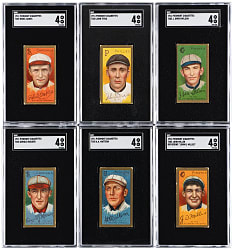 1911 T205 Gold Border SGC VG/EX 4 Graded Group (6)