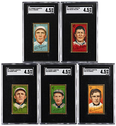 1911 T205 Gold Border SGC VG/EX+ 4.5 Graded Group (5)