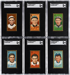 1911 T205 Gold Border SGC EX 5 Graded Collection (11)