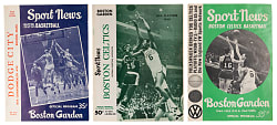 1961-1968 Boston Celtics NBA Finals Programs (3) with 1961 NBA Game 5 Clincher