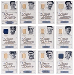 2012 Panini National Treasures League Leaders Game-Used Relics Partial Set (23/30) with Cobb, J. Jackson, J. Robinson & Wagner - All #/99 or Lesser