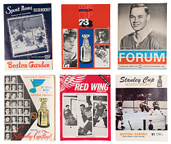 1958-1973 Stanley Cup Finals/Playoffs Program Collection (7) with (6) Finals Games & Bobby Orr First Final Four Appearance