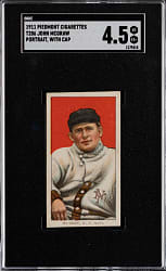 1909-1911 T206 White Border John McGraw Portrait with Cap SGC VG/EX+ 4.5