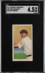 1909-1911 T206 White Border Rube Marquard Follow-Through SGC VG/EX+ 4.5