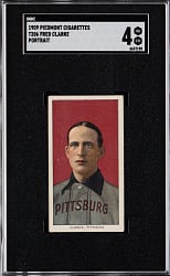 1909-1911 T206 White Border Fred Clarke Portrait SGC VG/EX 4