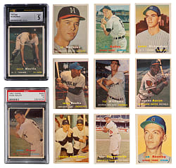 1957 Topps Partial Set (275/407) with (7) Graded & Several Keys