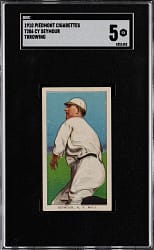 1909-1911 T206 White Border Cy Seymour Throwing SGC EX 5