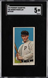 1909-1911 T206 White Border George McQuillan with Bat SGC EX 5