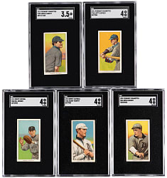 1909-1911 T206 White Border SGC VG+ 3.5 or VG/EX 4 Graded Group (5)