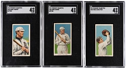 1909-1911 T206 White Border Philadelphia Player SGC VG/EX 4 Graded Trio