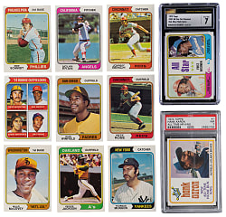 1974 Topps Complete Set (660) with (8) Graded Plus Traded, Team Checklist & Washington Near Set (13/15)