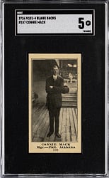 1916 M101-4 Sporting News Connie Mack Blank Back SGC EX 5