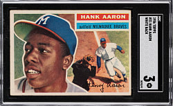 1956 Topps #31 Hank Aaron White Back SGC VG 3