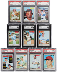 1970 Topps Complete Set (720) with (10) Graded Keys Including #712 Nolan Ryan PSA EX 5