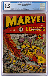 1941 Timely Comics Marvel Mystery Comics #21 First Appearance of Patriot, Stan Lee Text Story - CGC 2.5