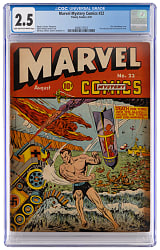 1941 Timely Comics Marvel Mystery Comics #22 Stan Lee Text Story - CGC 2.5