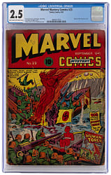 1941 Timely Comics Marvel Mystery Comics #23 Origin of Vision - CGC 2.5