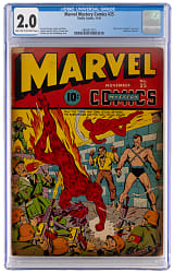 1941 Timely Comics Marvel Mystery Comics #25 Stan Lee Text story "Marvel Get Together - CGC 2.0