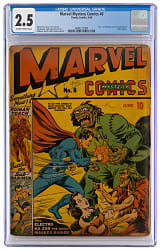 1940 Timely Comics Marvel Mystery Comics #8 Human Torch Versus Sub-Mariner Battle Begins - CGC 2.5