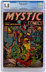 1941 Timely Comics Mystic Comics #7 Hitler Cover/Appearance, First Appearance of Witness - CGC 1.5