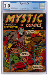 1942 Timely Comics Mystic Comics #9 Hitler/Bondage/Torture Cover - CGC 2.0