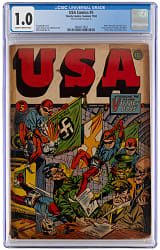 1942 Timely Comics  USA Comics #5 Hitler, Mussolini & Tojo Cover - CGC 1.0
