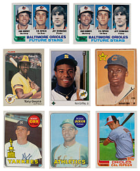 1962-1989 Hall of Fame Rookie Collection (13) with Brock, R. Jackson & 1982 Topps Traded #98T Cal Ripken Jr.