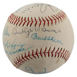 Circa 1970s Hall of Famer/Star Multi-Signed baseball with (13) Including HOF President Paul Kerr – JSA LOA