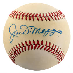 Joe DiMaggio Single-Signed OAL/Brown Baseball with Full JSA LOA