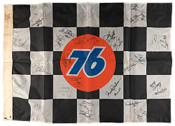 1994 Multi-Signed NASCAR Legends Checkered Flag from Watkins Glen International with (28) Signatures Including Dale Earnhardt Sr., Richard Petty, Jeff Gordon - Full JSA LOA