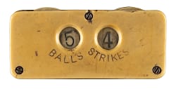 1887 Spalding Umpire Indicator with 4 Strikes & 5 Balls - Exceedingly Rare