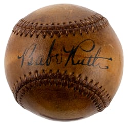 Babe Ruth Single-Signed Baseball - Full JSA LOA