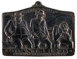 1931 New York Giants Sterling Silver Season Pass by Lambert Bros.